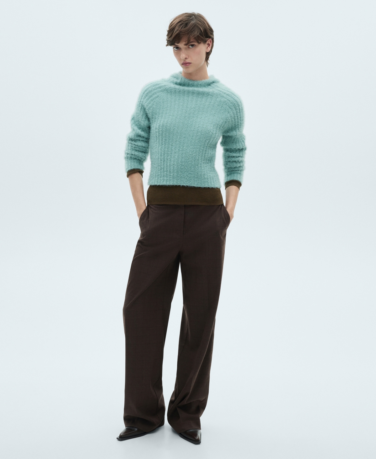 Mango Pull-over Capuche Toucher Doux Turquoise - Femme - Xs -  In Turquoise
