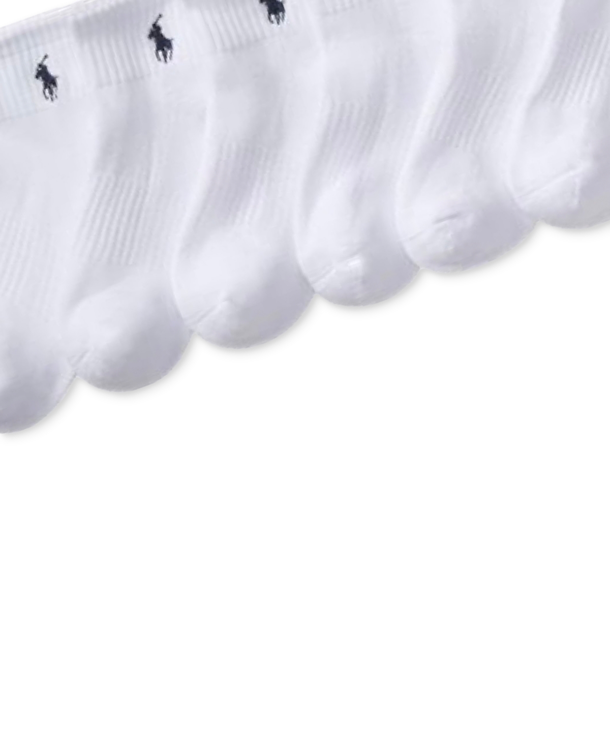 POLO RALPH LAUREN LITTLE & BIG BOYS SOLID QUARTER CREW SOCKS, 6-PACK 