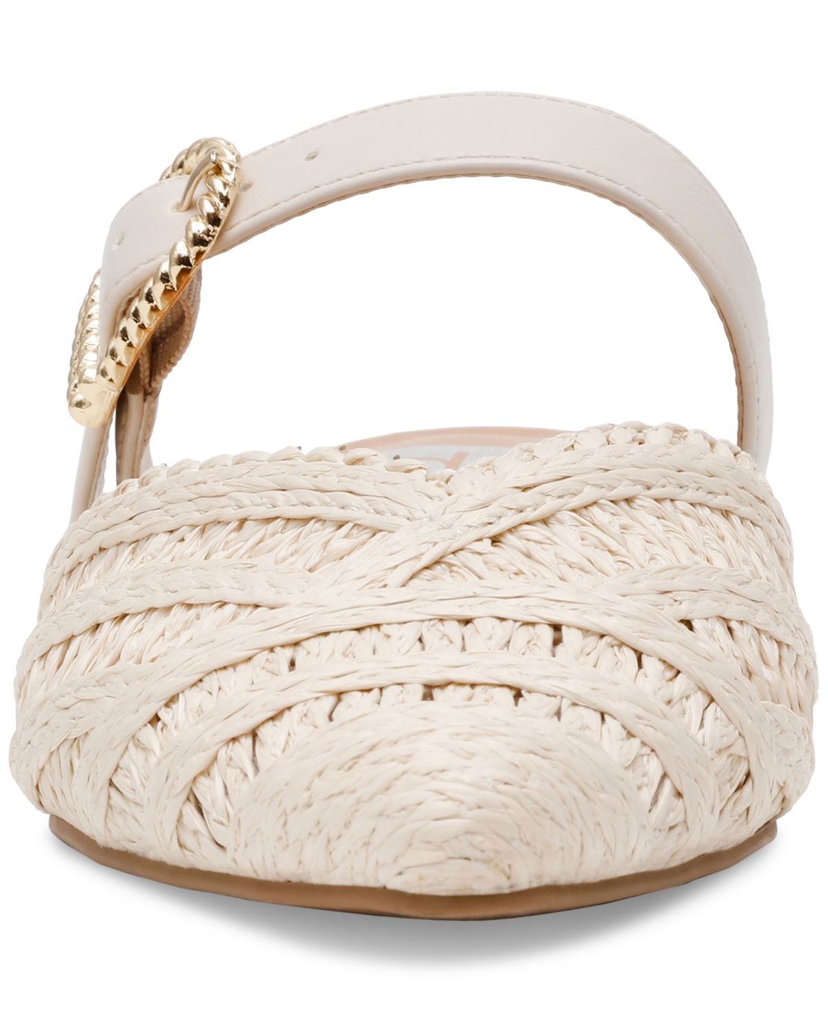 Dv Dolce Vita Women's Domain Raffia Woven Flat Mules In Ivory Raffia
