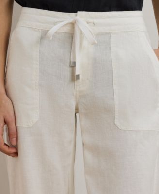 Wide-Leg 100% Linen Pants