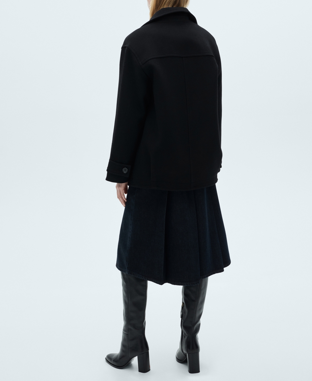 Mango Women's Patch Pockets Wool Coat In Black