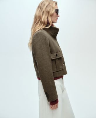 Women's Pockets Detail Wool Blend Jacket