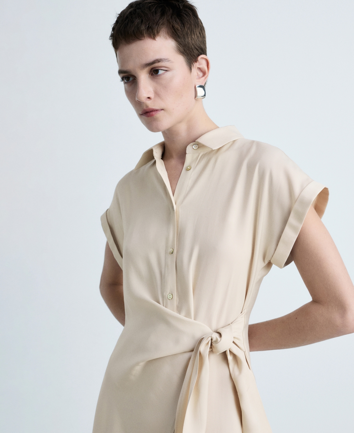 Mango Women's Wrap Shirt Dress