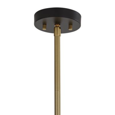 McGraw 10 1/4" Modern Pendant Ceiling Light Fixture Dining Room Over Table Hanging Antique Brass and Black Mini