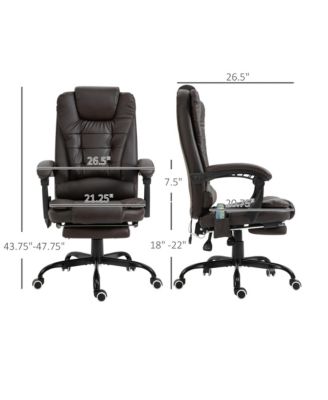 7-Point Vibrating Massage Office Chair with High Back