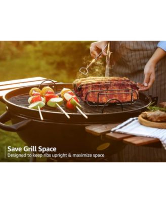 Non-Stick Rib Rack - Holds 4 Rib Racks for Grilling & Barbecuing