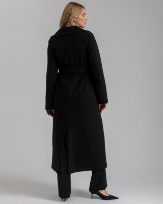 Maternity Belted Wide Collar Wrap Flaminia Coat