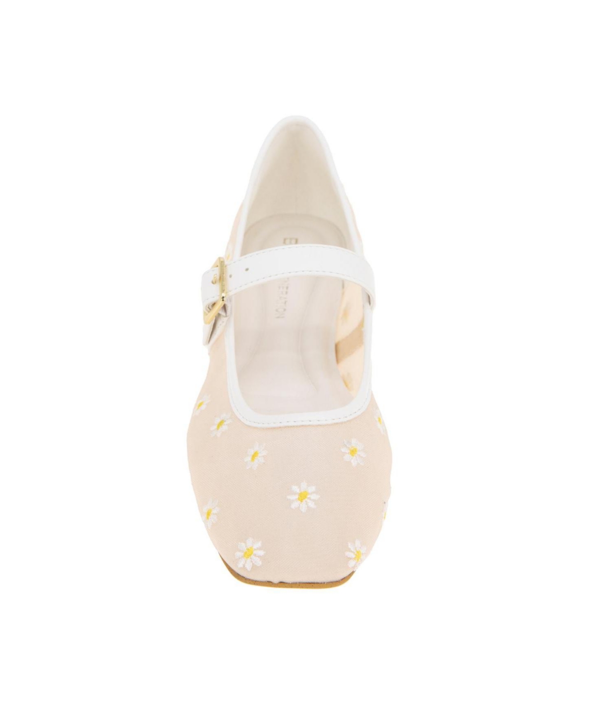 Bcbgeneration Harpin Mary Jane Flat In White Daisy Mesh