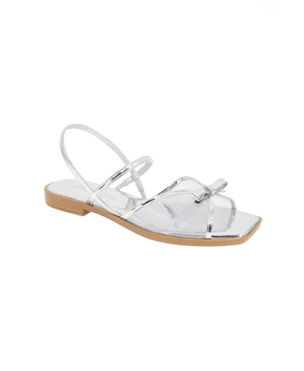 Bcbgeneration Women's Lacey Flat Sandals In Silver