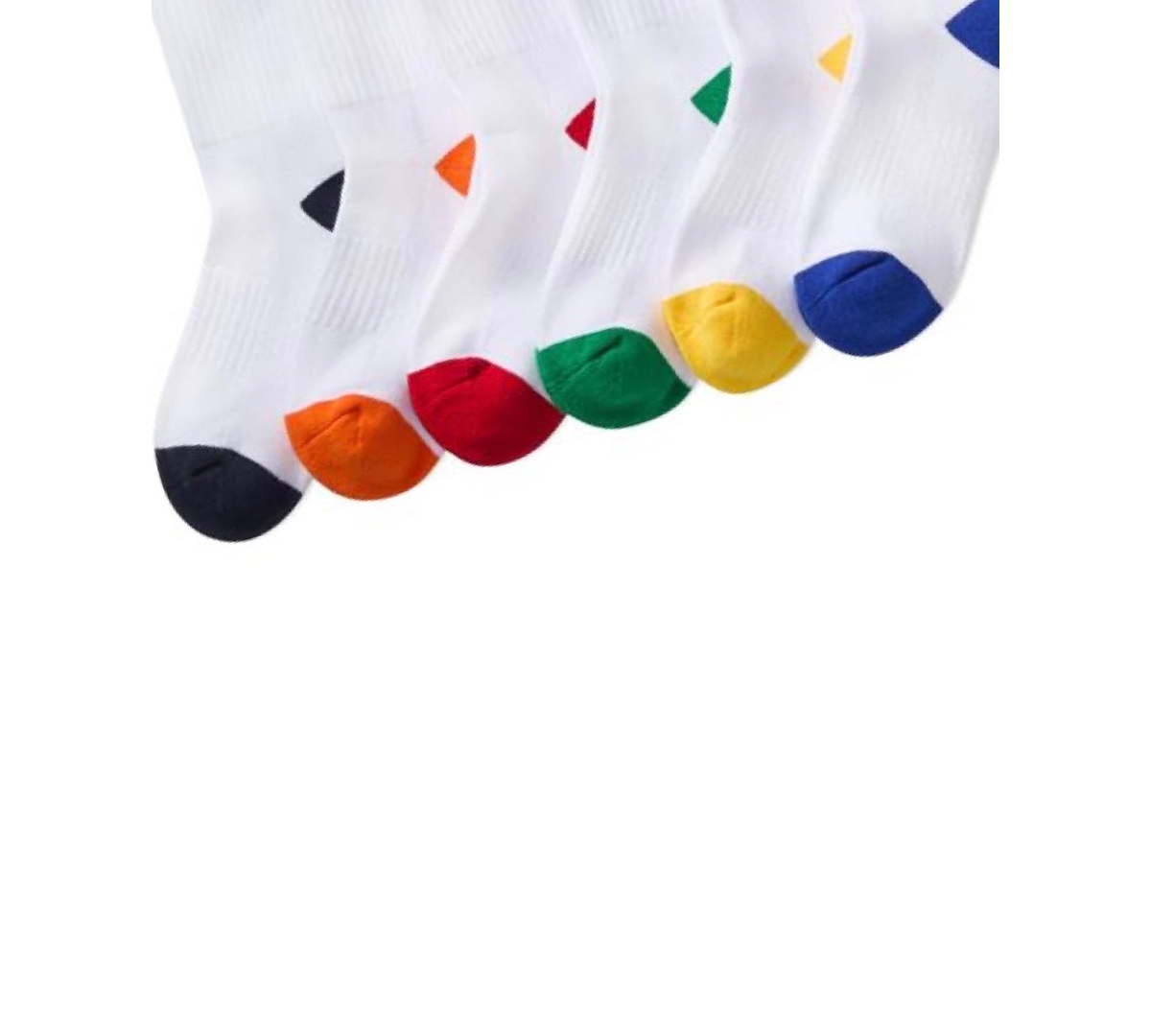 Polo Ralph Lauren Little & Big Boys Performance Polo Logo Cushioned Crew Socks, 6-pack In White