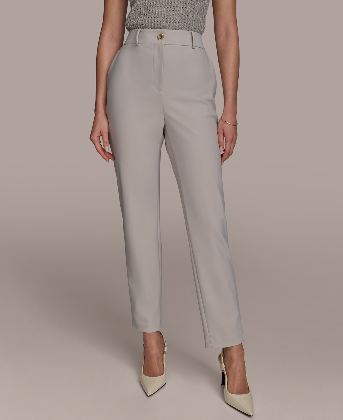 Women's Slim-Fit Ankle Pants - Clay