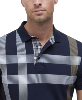 Men's Blaine Oversized Tartan-Print Polo