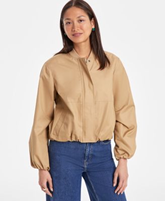 Women's Twill Bubble-Hem Bomber Jacket, Exclusively at Macy's