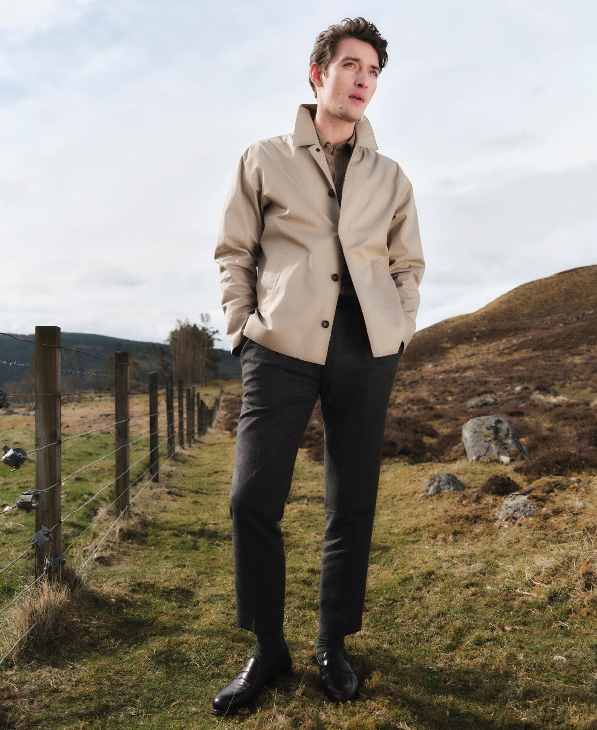 Barbour Short Regular Fit Rokig Waterproof Jacket In Washed Stone