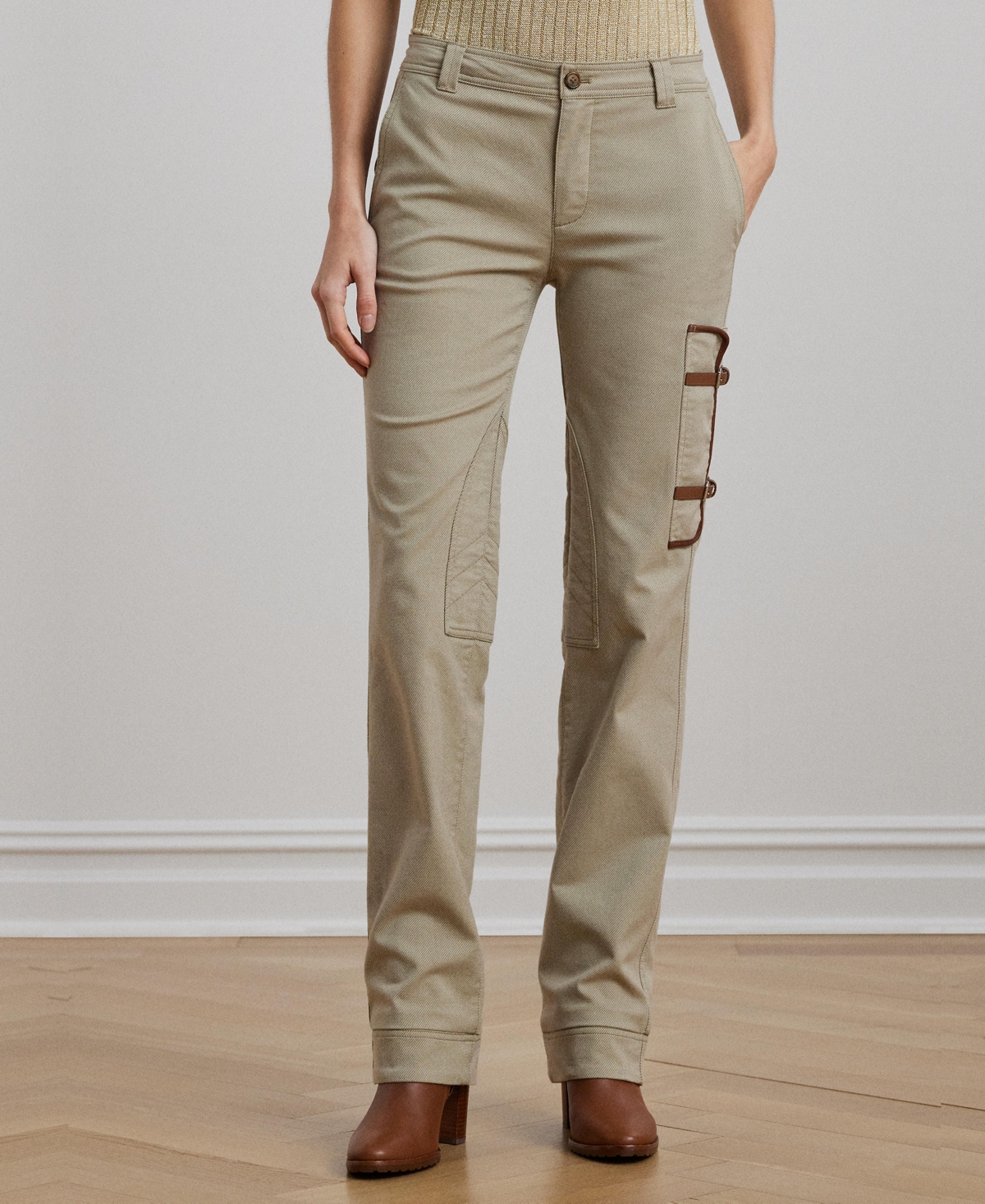 RALPH LAUREN WOMEN'S COTTON-BLEND TWILL JODHPUR PANTS 