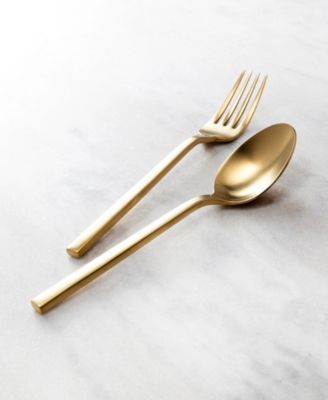 Arezzo Brushed Gold 2pc Serving Set