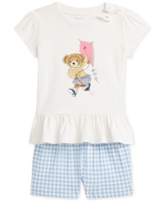 Polo Ralph Lauren - Baby Polo Bear Tee & Gingham Short Set