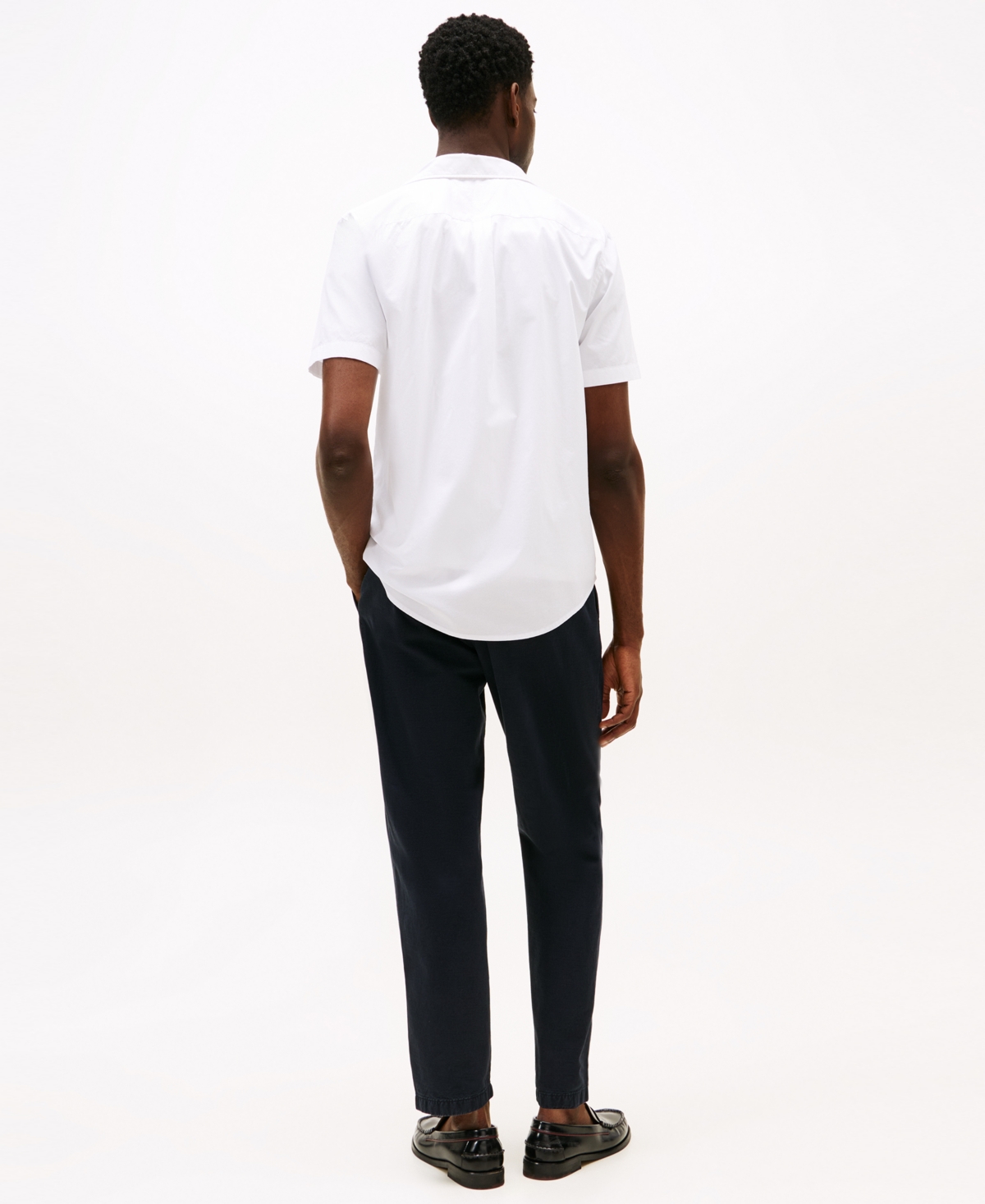 Tommy Hilfiger Men's 1985 Regular-fit Th Flex Stretch Button-down Oxford Shirt In Optic White