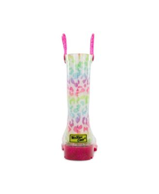 Little Girls Leopard Lighted Rain Boot