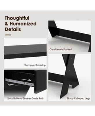 Small Computer Desk with Storage Drawer