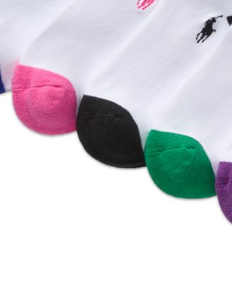 Little & Big Girls Classic Solid Low-Cut Socks, 6-Pack 