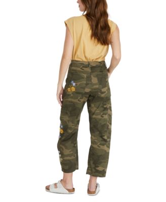 Driftwood Women's Bri Camo Barrel Cargo Pants X Sunflower - Macy's