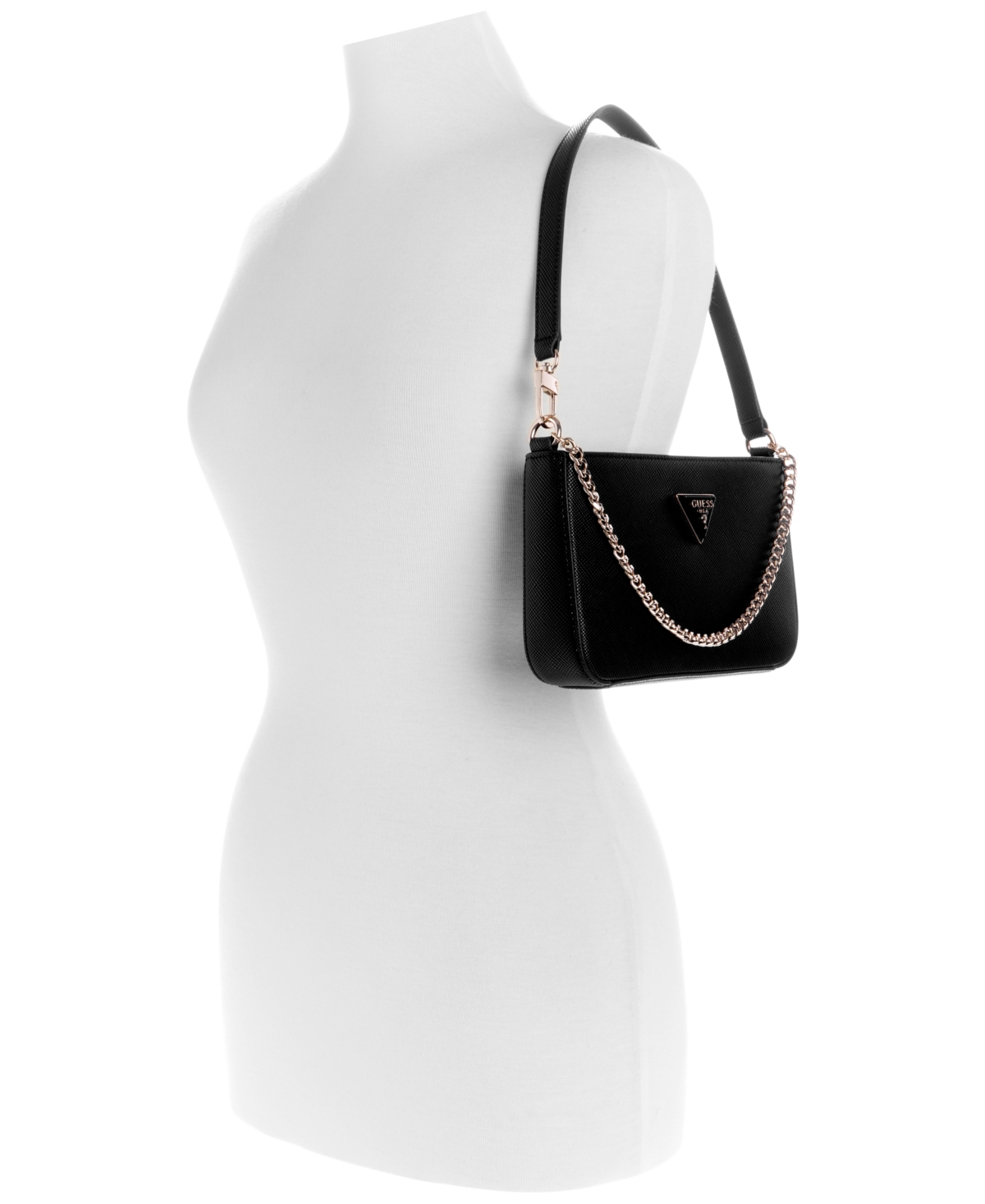 GUESS NOELLE MINI TOP ZIP SHOULDER WITH REMOVEABLE CHAIN 