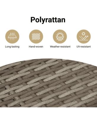 Reclining Patio Chair with Footrest Gray Poly Rattan