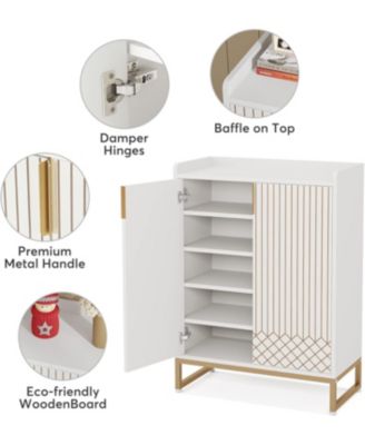 5-Tier Freestanding Shoe Storage Cabinet with Doors – Modern Organizer for Bedroom, Hallway, Living Room