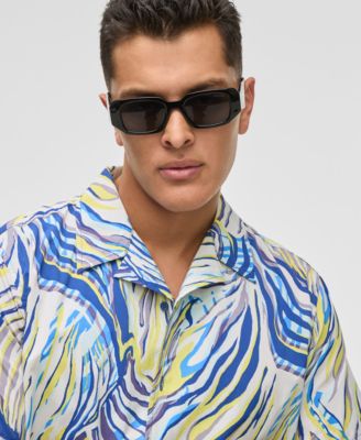 Men's Retro Wave Textured Shirt, Exclusively at Macy's