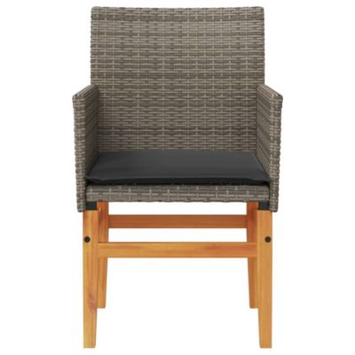 Garden Chair Grey PE rattan Standard UV-resistant materials