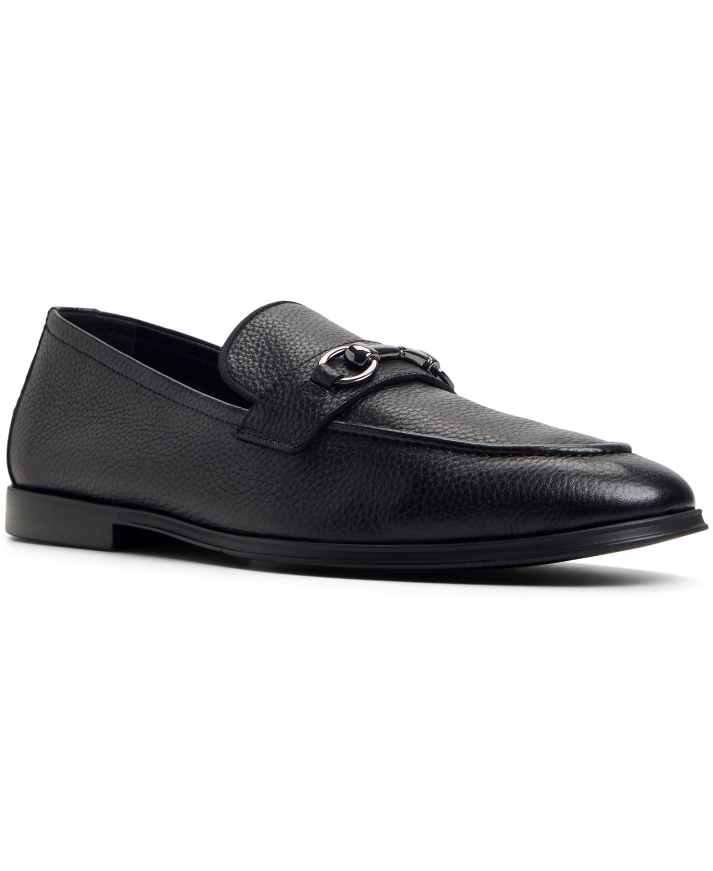 Мужские туфли ALDO Traveler Leather Bit Loafer, цвет: Чёрный — фото 1