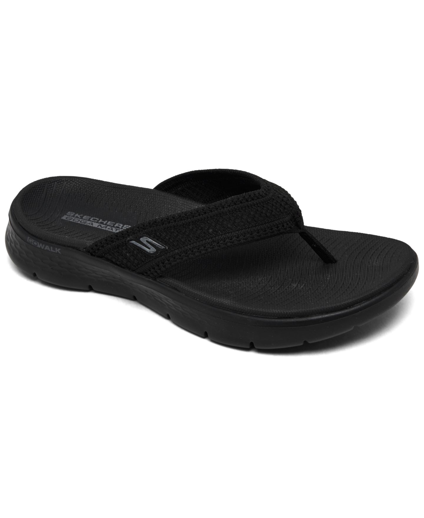 Женские сандалии Skechers Go Walk Flex Flip-Flop Thong, цвет: Чёрный — фото 1