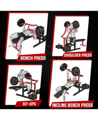 Chest Press Machine, 1050LBS Bench Press Machine with Independent Converging Arms, Adjustable Flat Incline Bench for Chest, AB Workouts, Shoulder Home Gym Equipment, V1