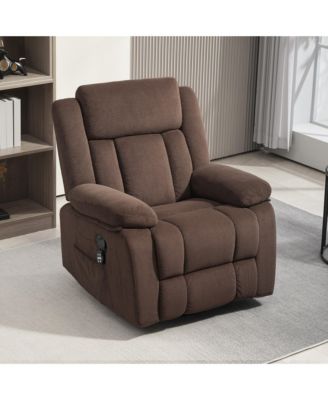 Massage Recliner Chair with Heat, Swivel Rocker with Footrest,