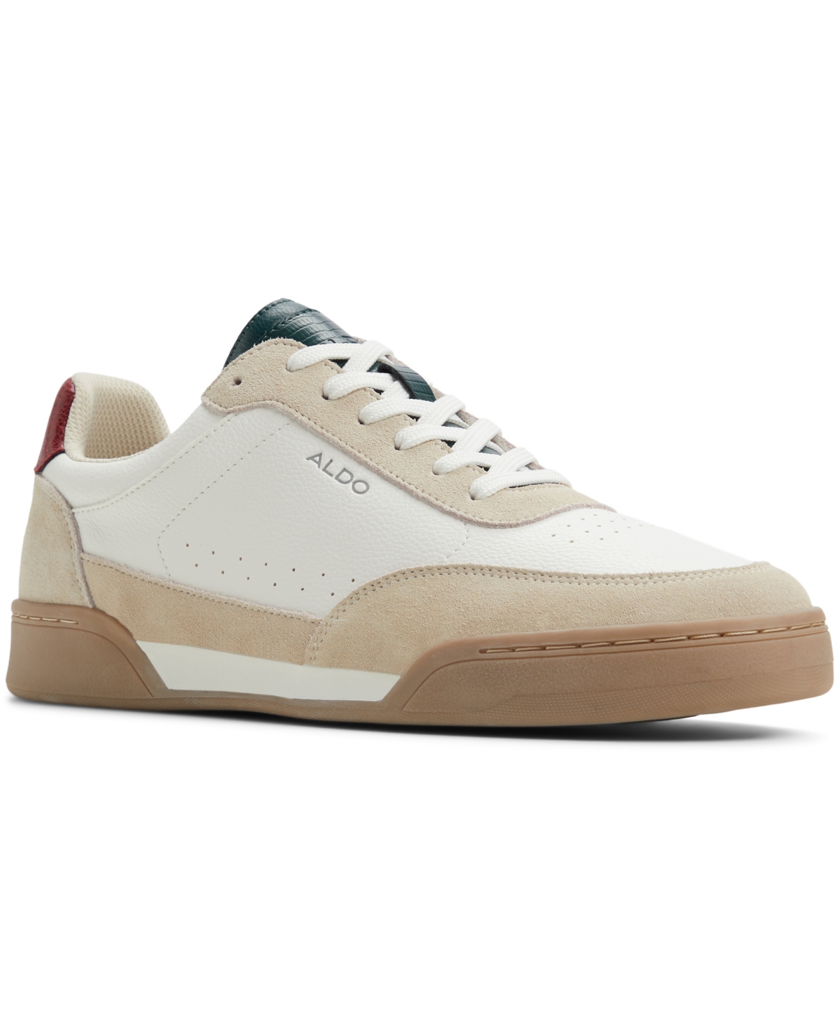 Men's Maxi Leather Lace Up Sneaker - White