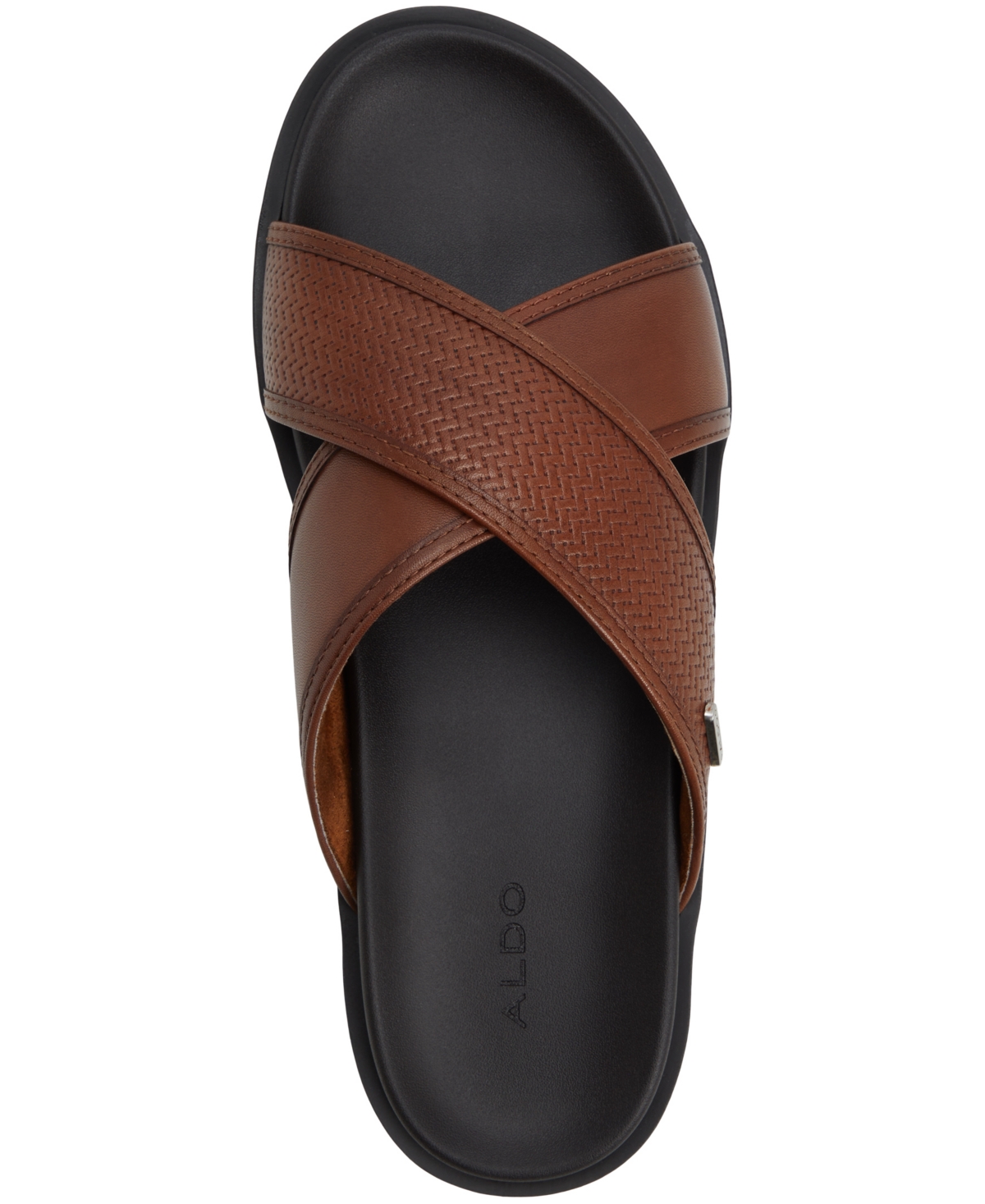 ALDO MEN'S MARIO LEATHER SLIP ON SANDALS 