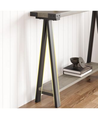 Farmhouse V-Shaped Leg Entryway Console Table