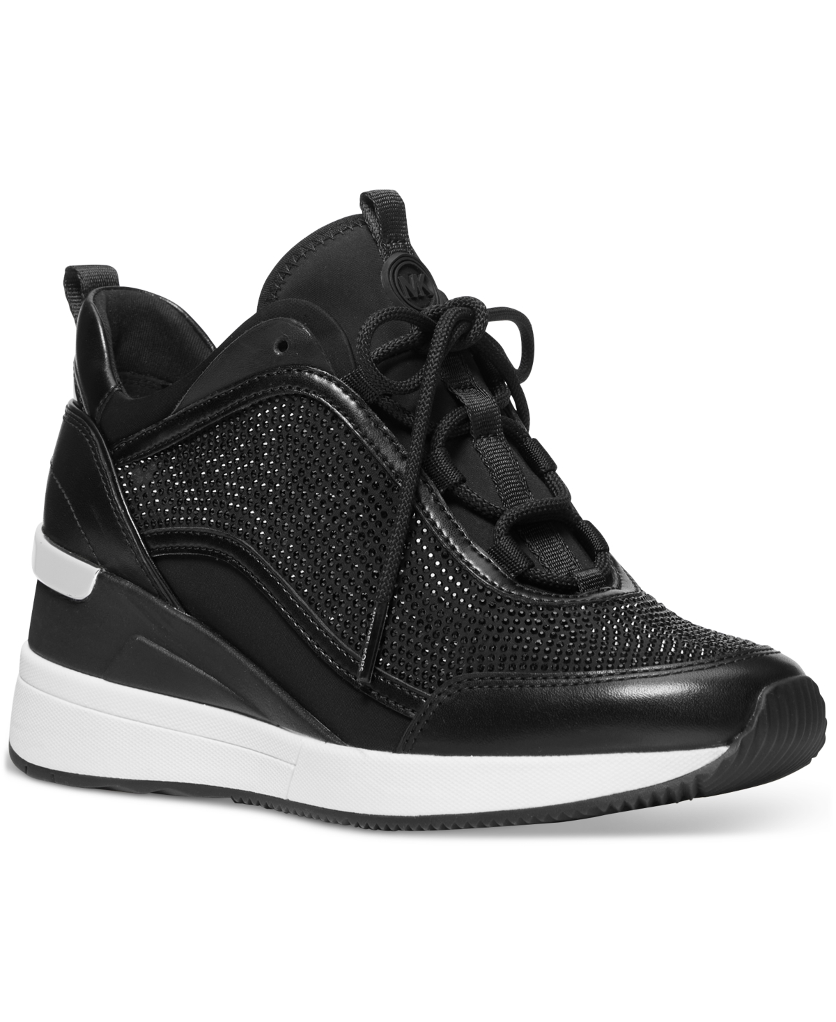 Michael Kors Michael  Women's Lolly Wedge Trainer Sneakers In Black