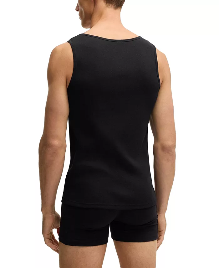 Men's 3-Pack Cotton Ribbed Classic Tank Tops - thumbnail 3
