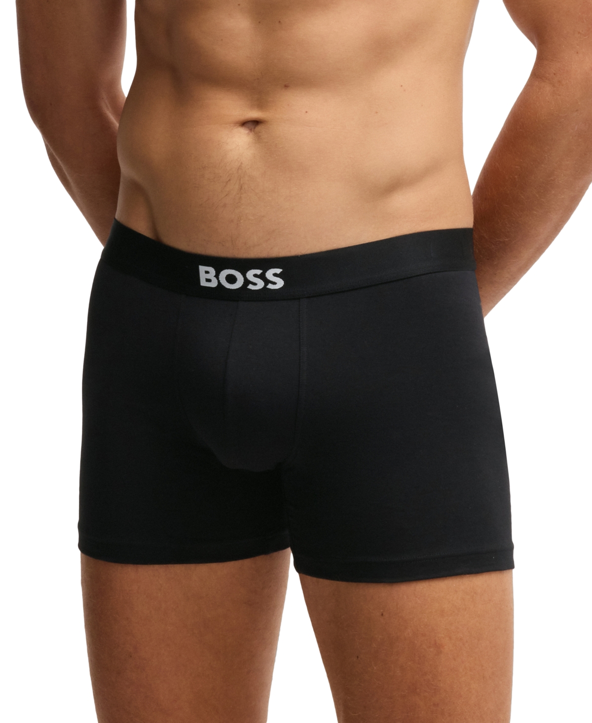 Hugo Boss Boss By  Men's 3-pack Icon Logo Boxer Briefs In Blk