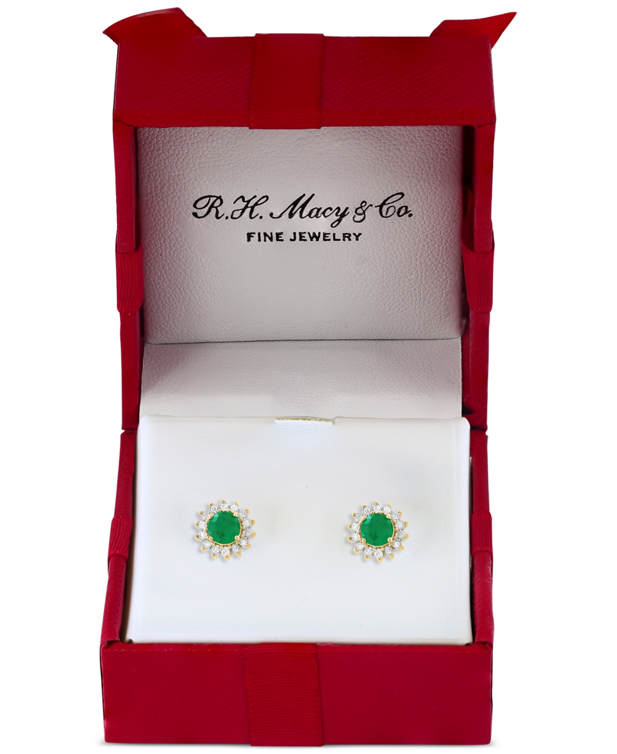 EFFY COLLECTION EFFY SAPPHIRE (1-1/6 CT. T.W.) & DIAMOND (1/6 CT. T.W.) HALO STUD EARRINGS IN 14K WHITE GOLD OR TWO  