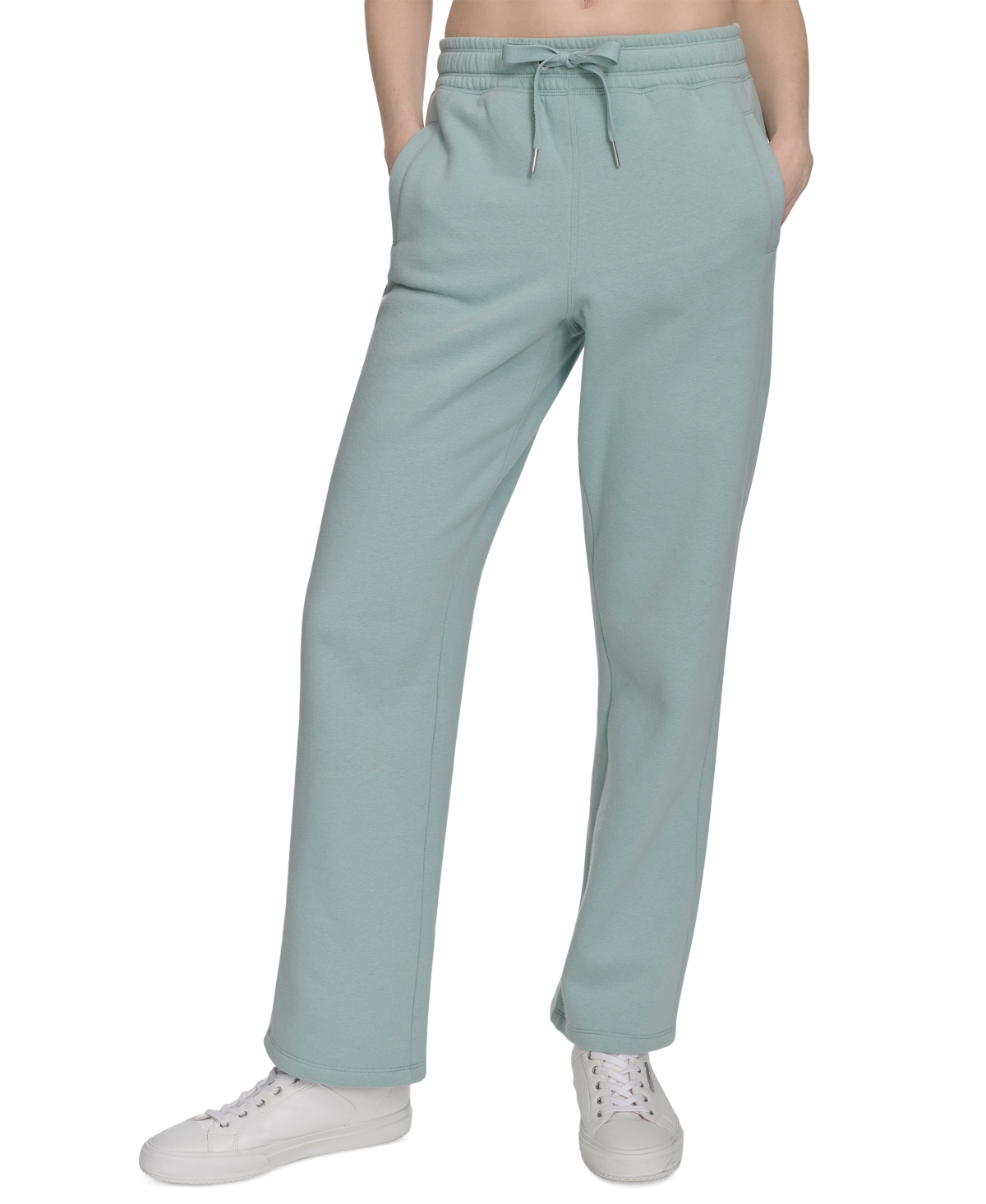 Calvin Klein Women's Fleece High-waist Relaxed Jogger Sweatpants In Blue Surf