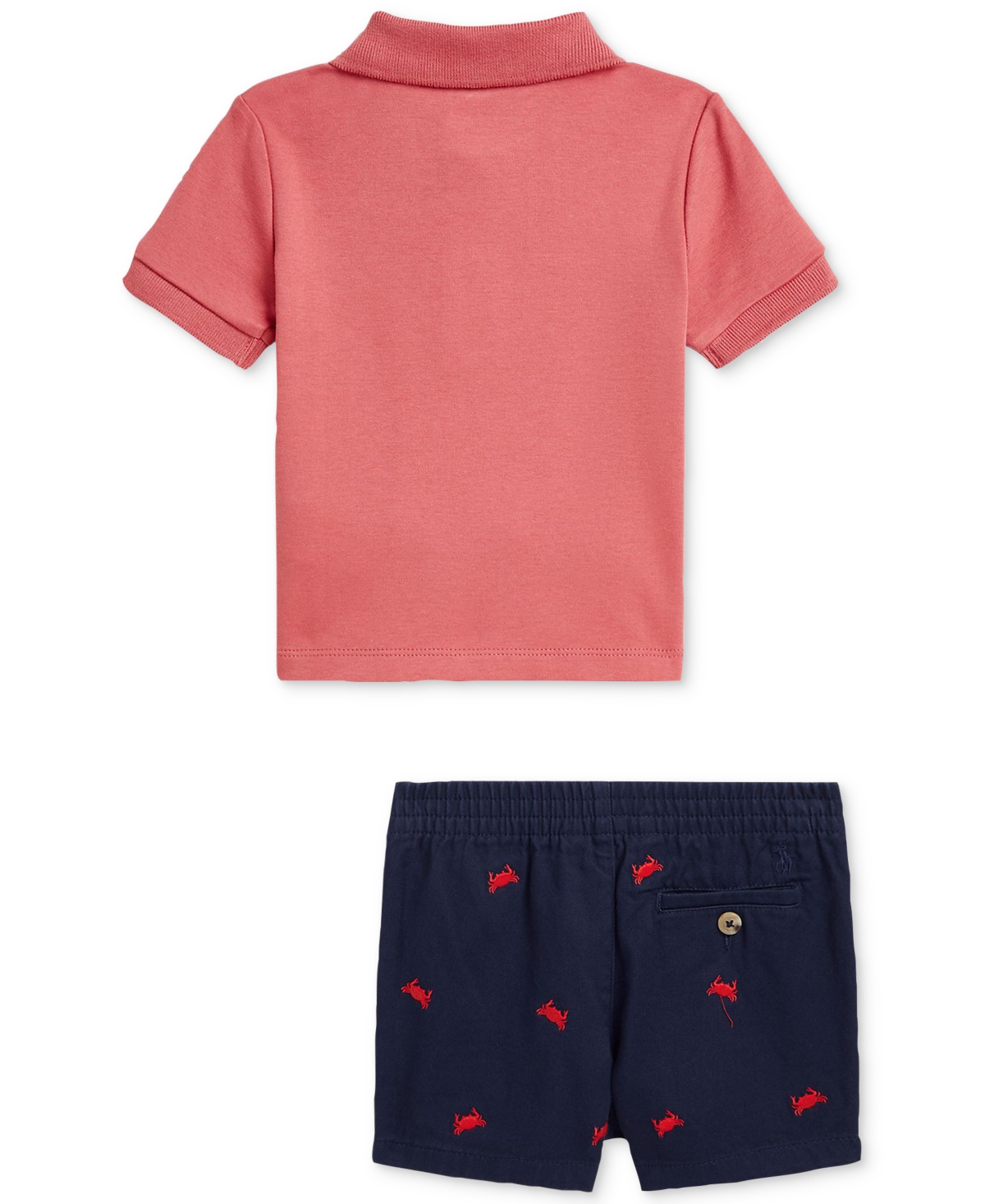Polo Ralph Lauren Baby Boys Soft Cotton Polo Shirt & Chino Short Set In Red