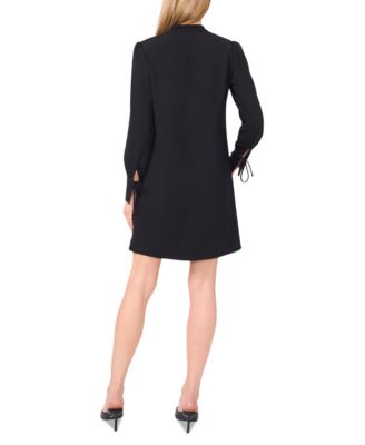 Women's Tie-Front Long-Sleeve Mini Dress