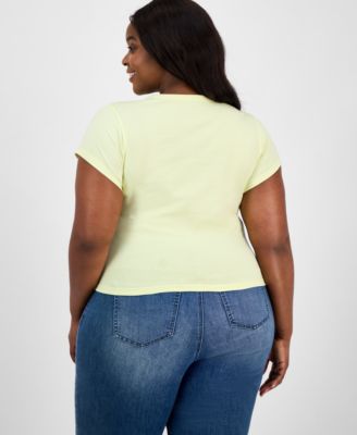 Trendy Plus Size Hibiscus Graphic Baby T-Shirt 