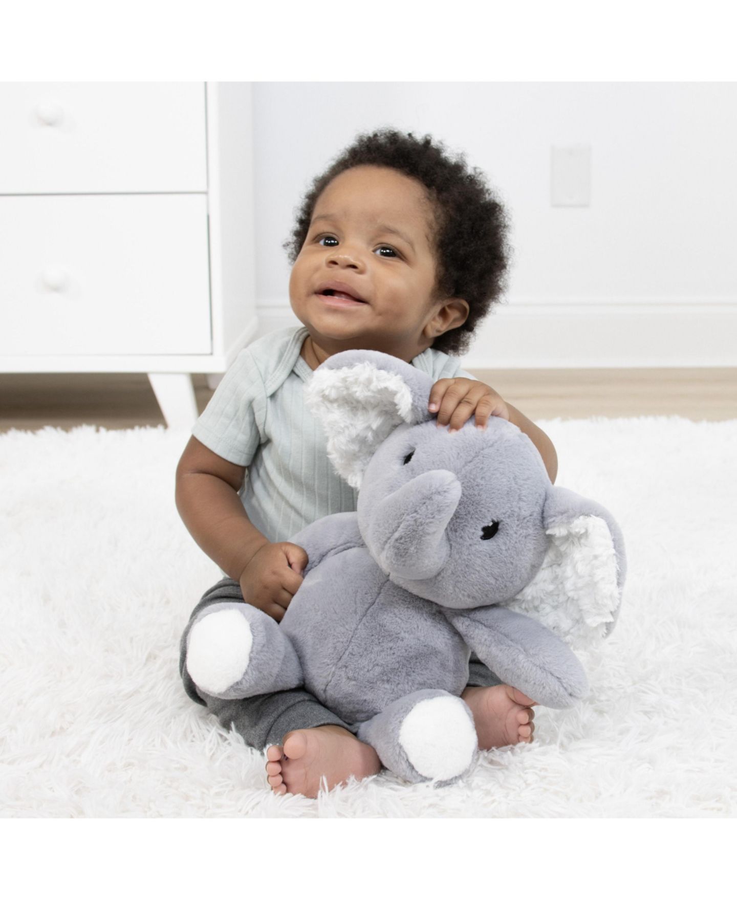 Детская мягкая игрушка The Peanutshell Elephant, 10" Baby Stuffed Animal Plush Toy — фото 7