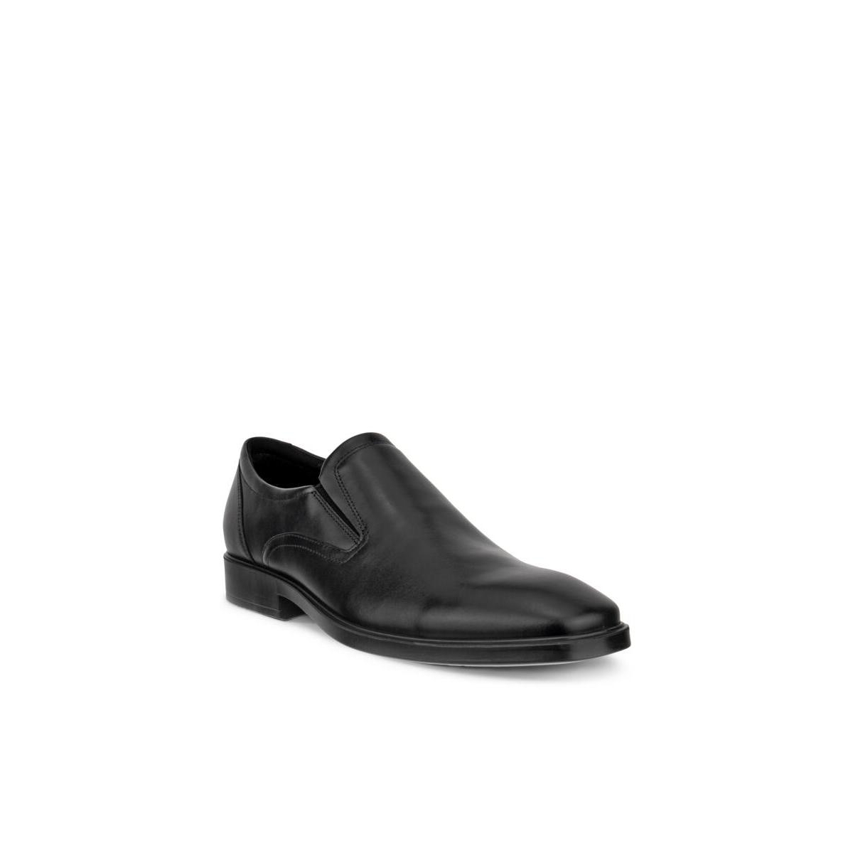 Men's Metropole Milan Plain Toe Slip-On Shoe - Black