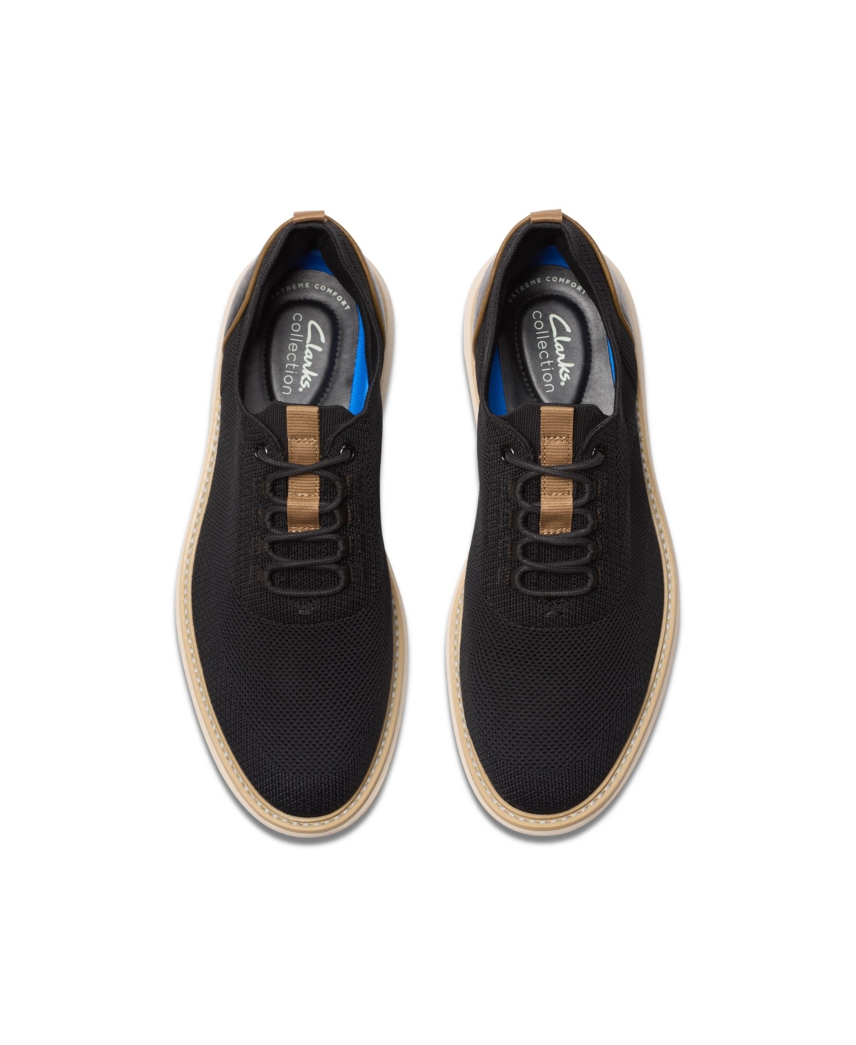 Clarks Men's Collection Brantin Knit Shoes In Black Knit
