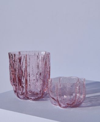 3.8" Crackle Crystal Glass Votive Bowl
